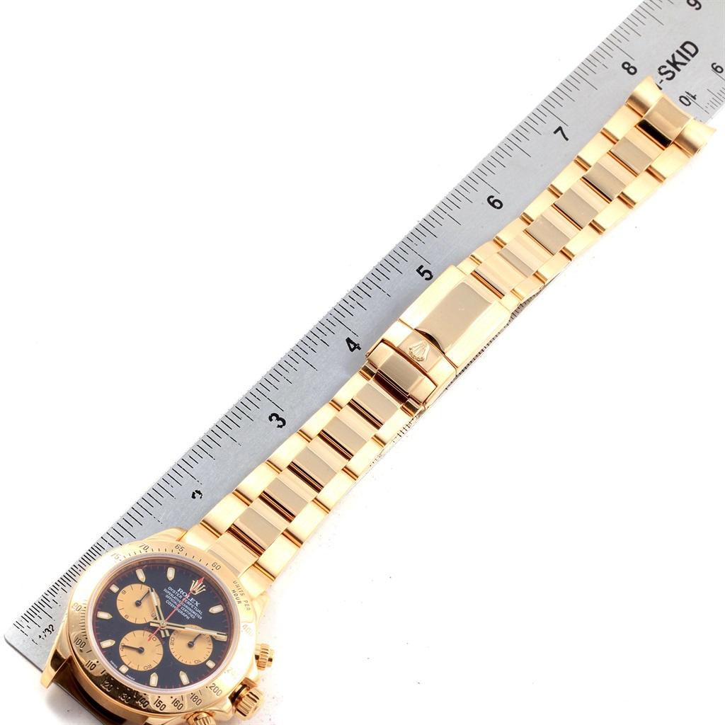 Rolex Cosmograph Daytona Yellow Gold Black Dial Men's Watch 116528 8