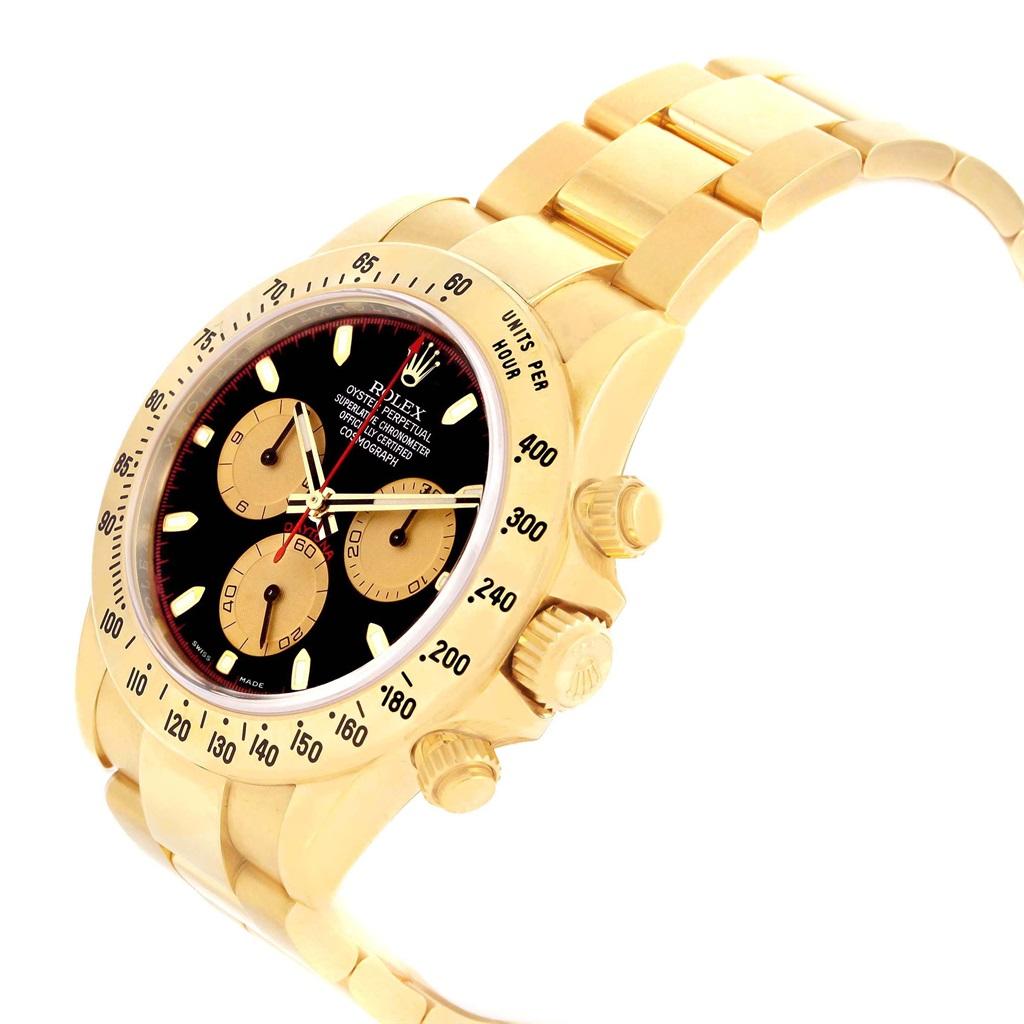 Rolex Cosmograph Daytona Yellow Gold Black Dial Men's Watch 116528 1