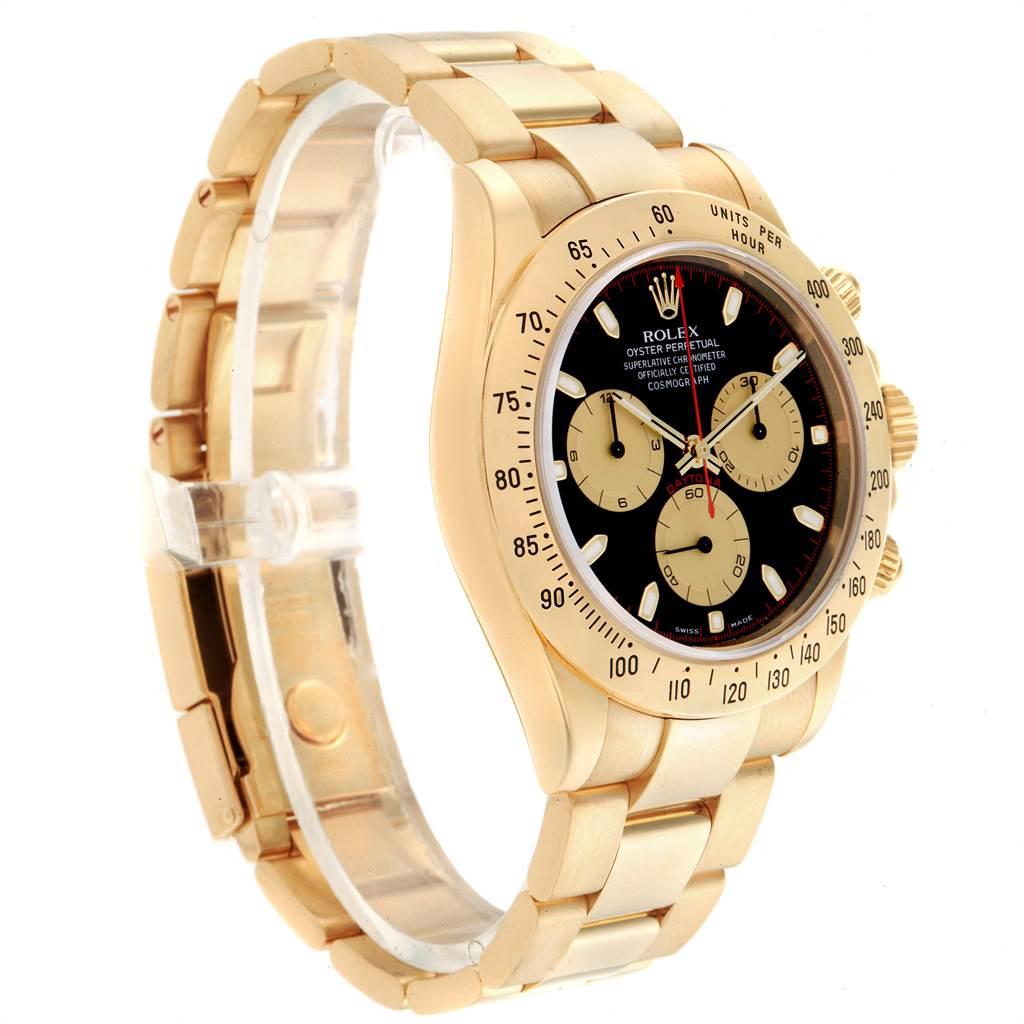 Rolex Cosmograph Daytona Yellow Gold Black Dial Men's Watch 116528 For Sale 2