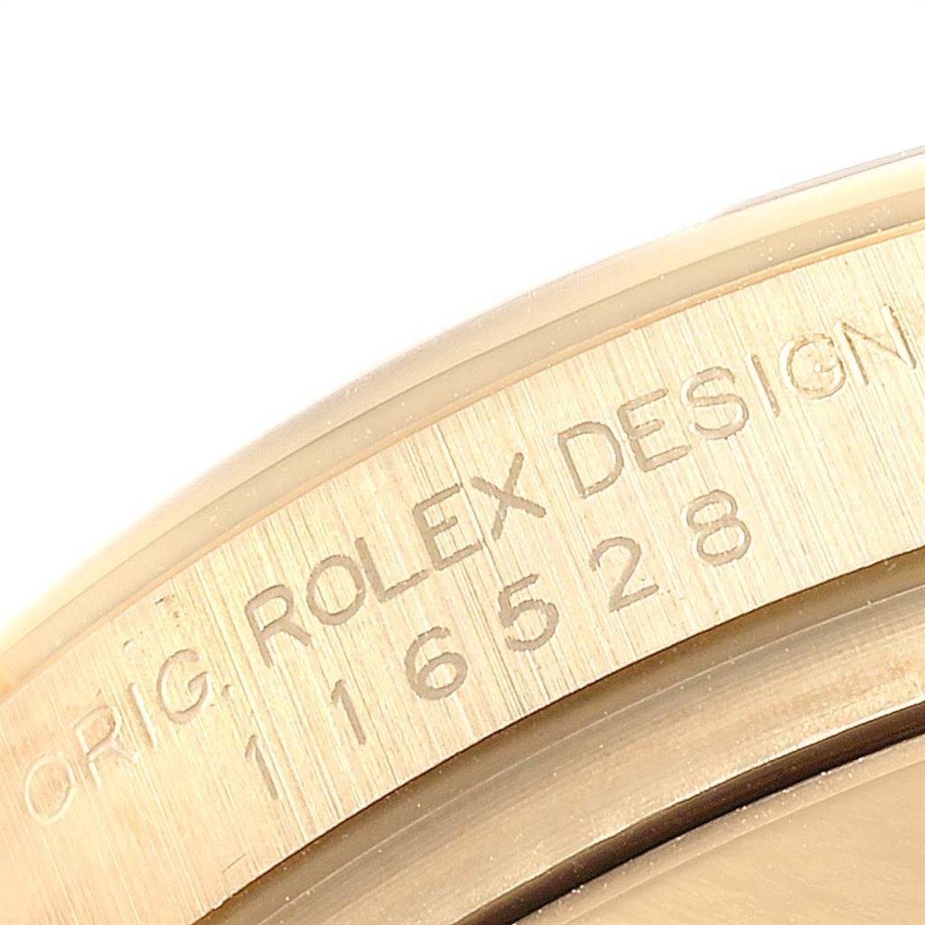 Rolex Cosmograph Daytona Yellow Gold Black Dial Men's Watch 116528 4