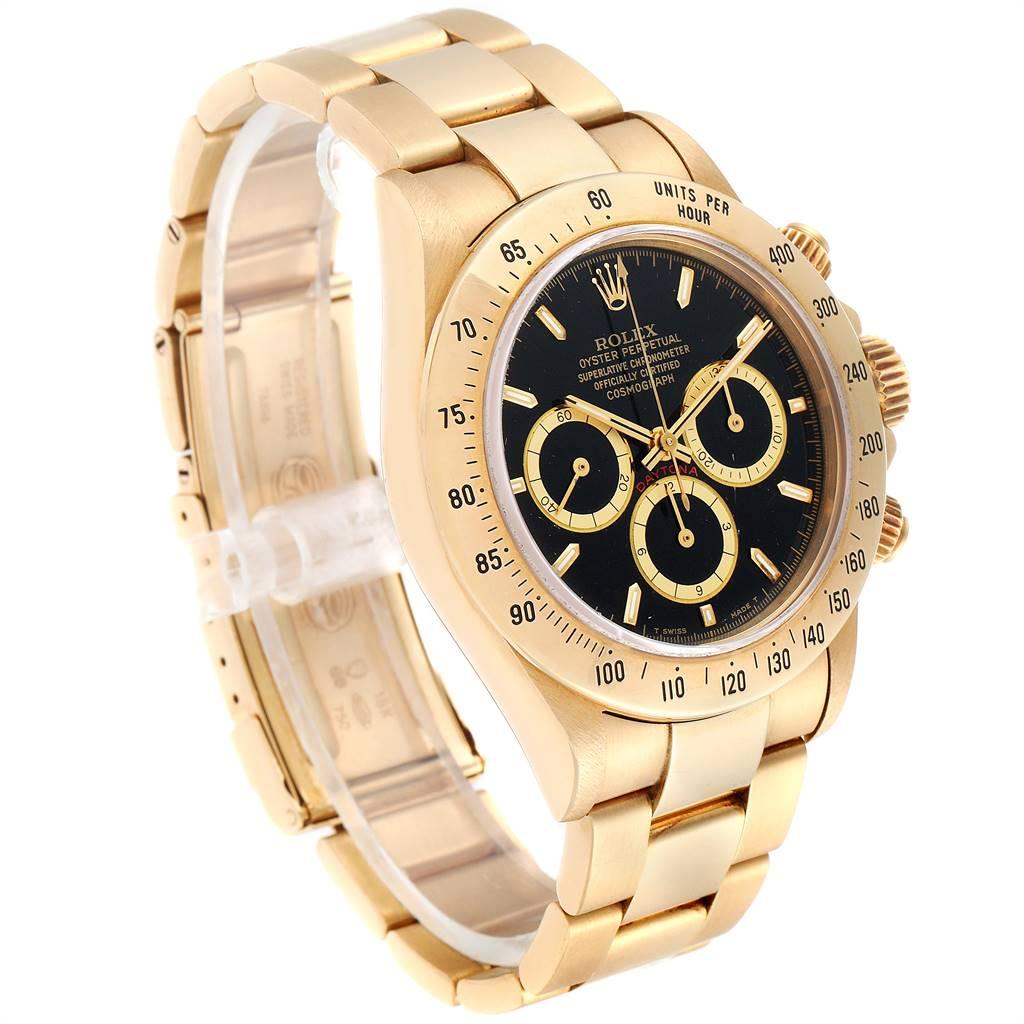 Rolex Cosmograph Daytona Yellow Gold Chronograph Men's Watch 16528 In Excellent Condition For Sale In Atlanta, GA