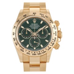 Rolex Cosmograph Daytona Yellow Gold Green Dial Watch 116508-0013