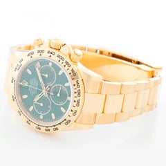 Rolex Cosmograph Daytona Yellow Gold Green Dial Watch 116508