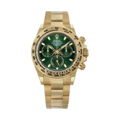 Rolex Cosmograph Daytona Yellow Gold Green Index Dial Watch 116508