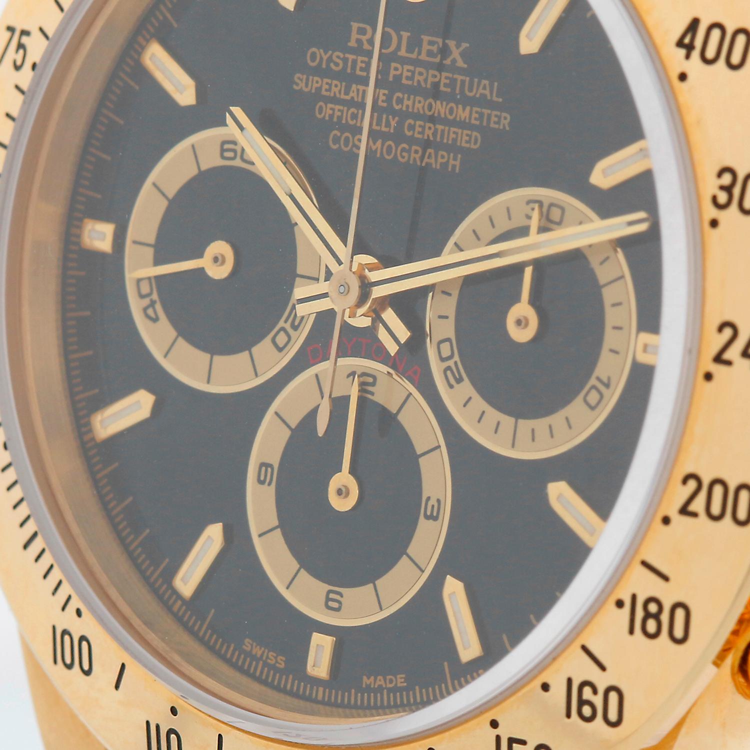 Rolex Cosmograph Zenith Daytona Men's 18k Yellow Gold Watch 16528 7