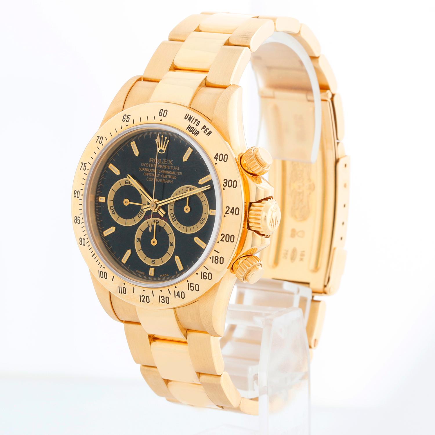 Rolex Cosmograph Zenith Daytona Men's 18k Yellow Gold Watch 16528 6