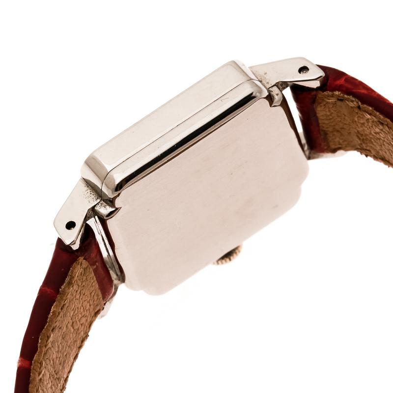 Rolex Cream Stainless Steel Vintage Precision 9158 Women's Wristwatch 17 mm In Good Condition In Dubai, Al Qouz 2