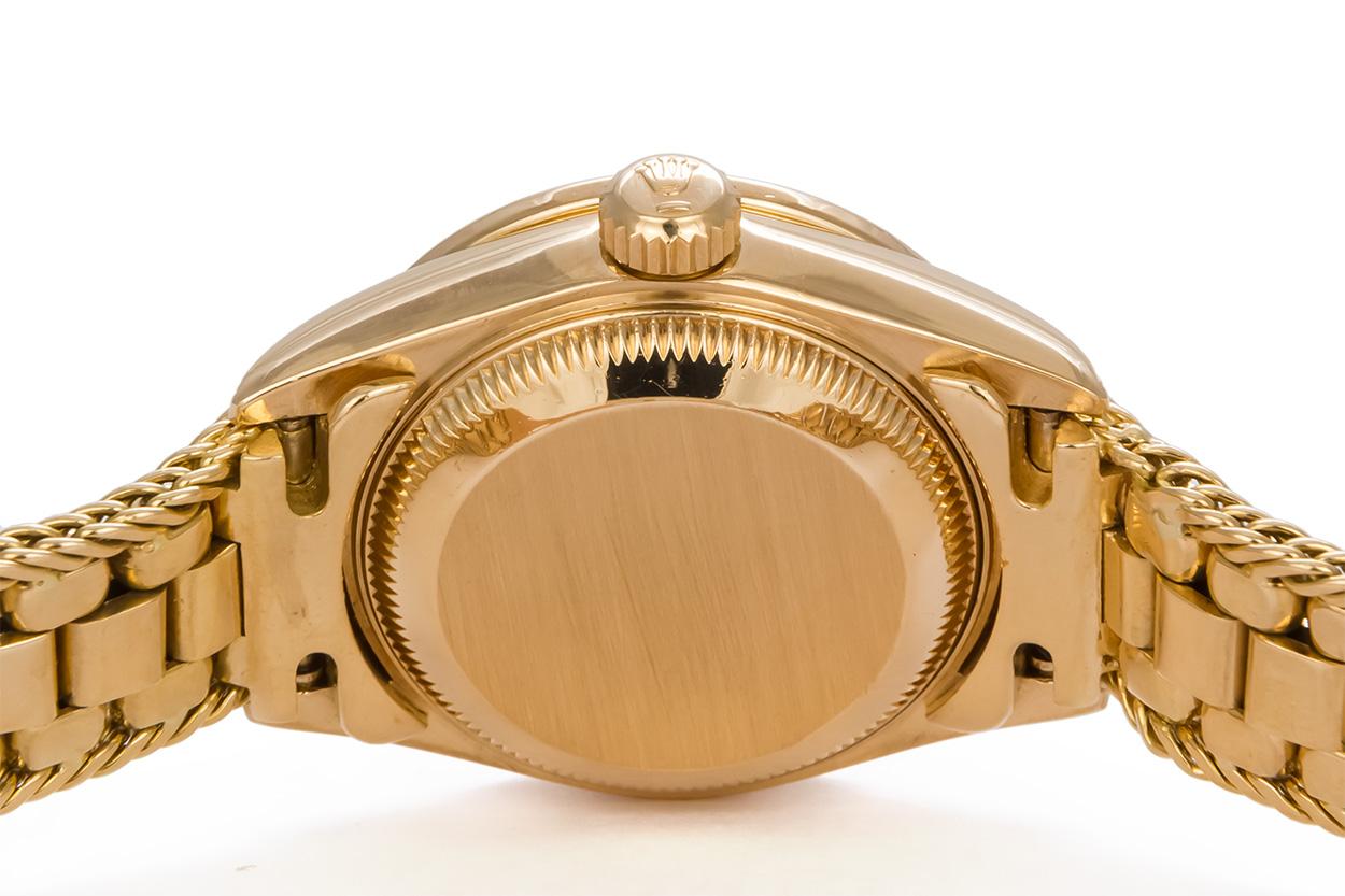Contemporary Rolex Crown Collection Ladies Datejust President 18 Karat Gold Diamond 69238