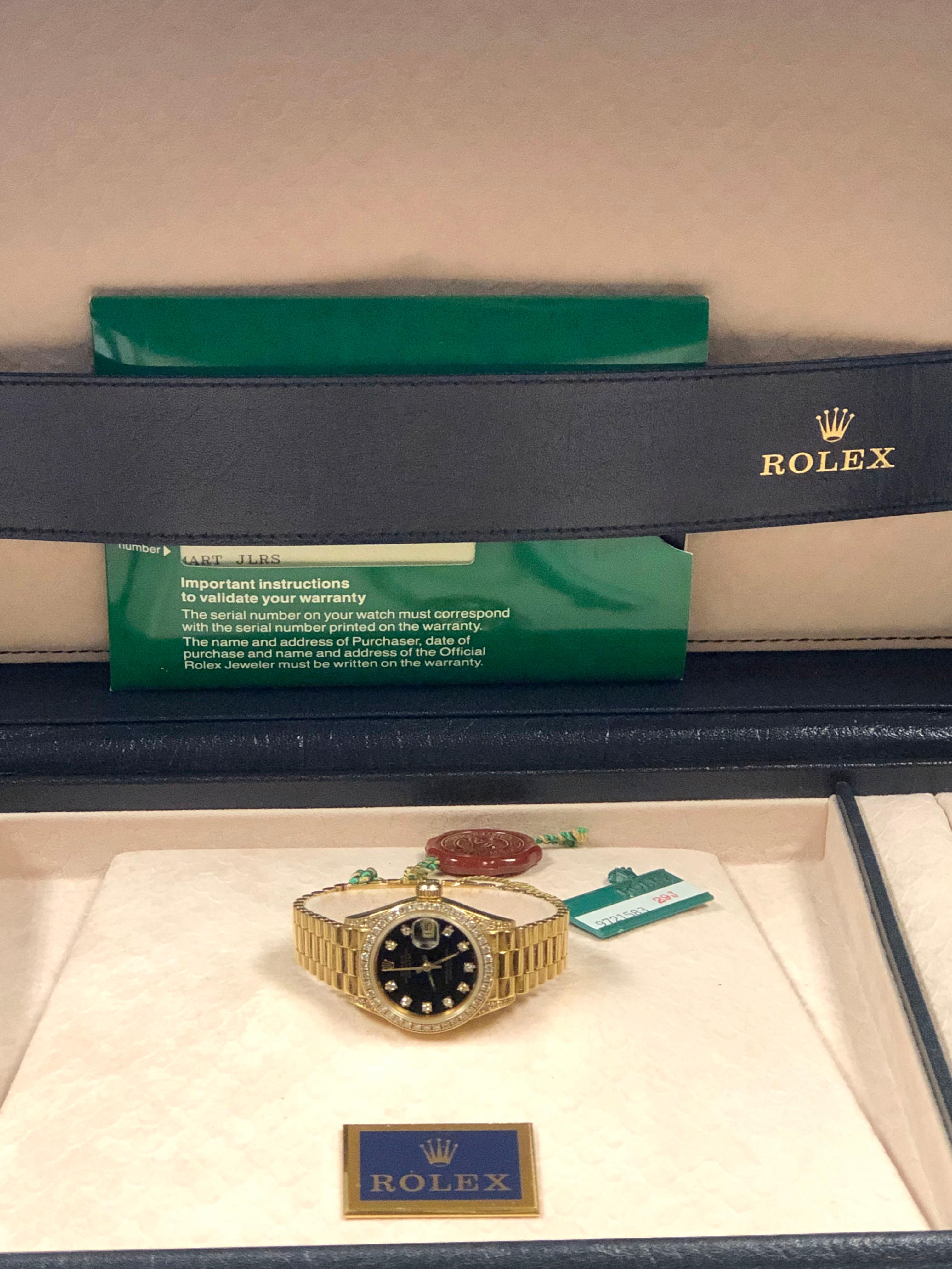 Women's Rolex Crown Collection Presidential Ladies Yellow Gold and Diamonds  Wrist Watch