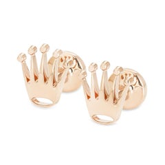 Rolex Crown Rose Gold Manschettenknöpfe A1015