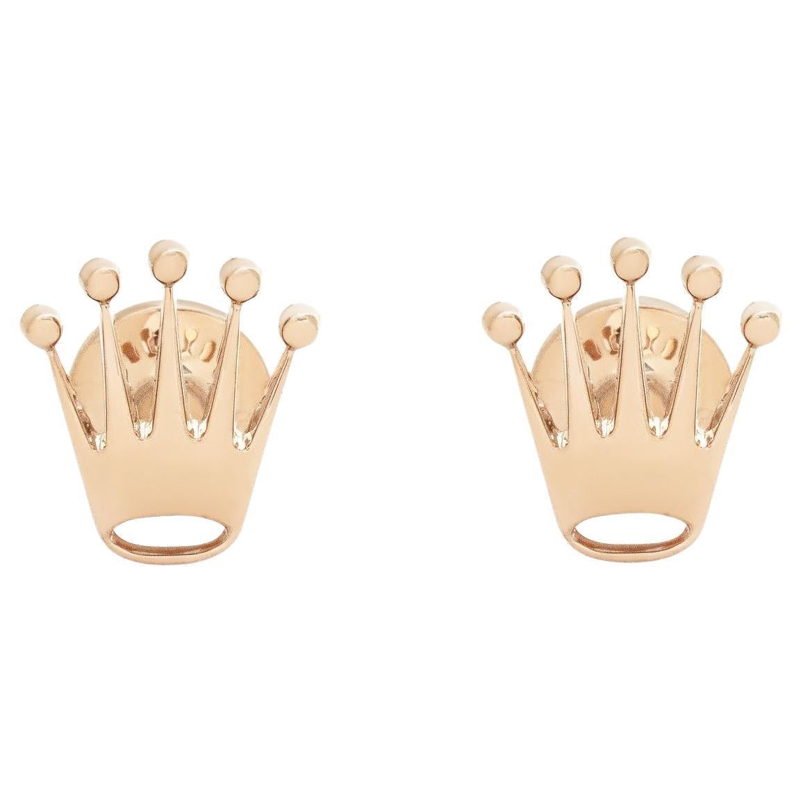 Gemelos Rolex Corona Oro Rosa A1015