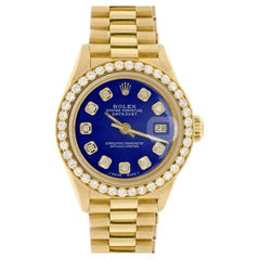 Rolex Custom President Ladies Gold Watch Dial & Diamonds 18 Karat Gold
