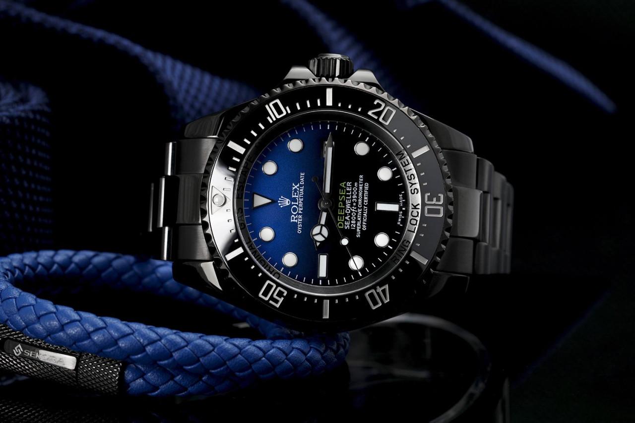 Rolex D-Blue Sea-Dweller Deepsea Schwarz PVD 116660 im Zustand „Neu“ im Angebot in New York, NY