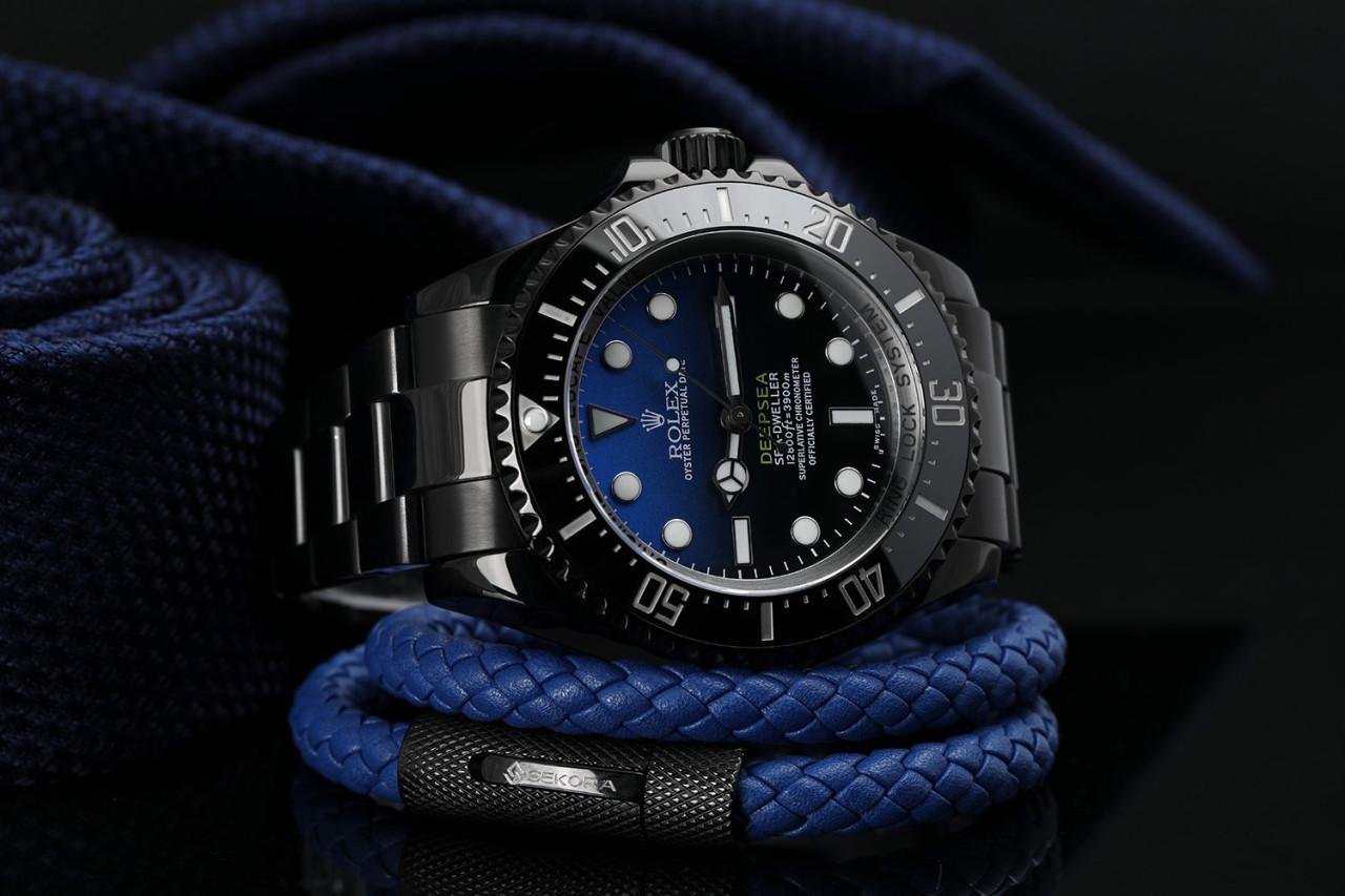 Rolex Montre D-Blue Sea-Dweller Deepsea noire PVD 116660 Neuf - En vente à New York, NY