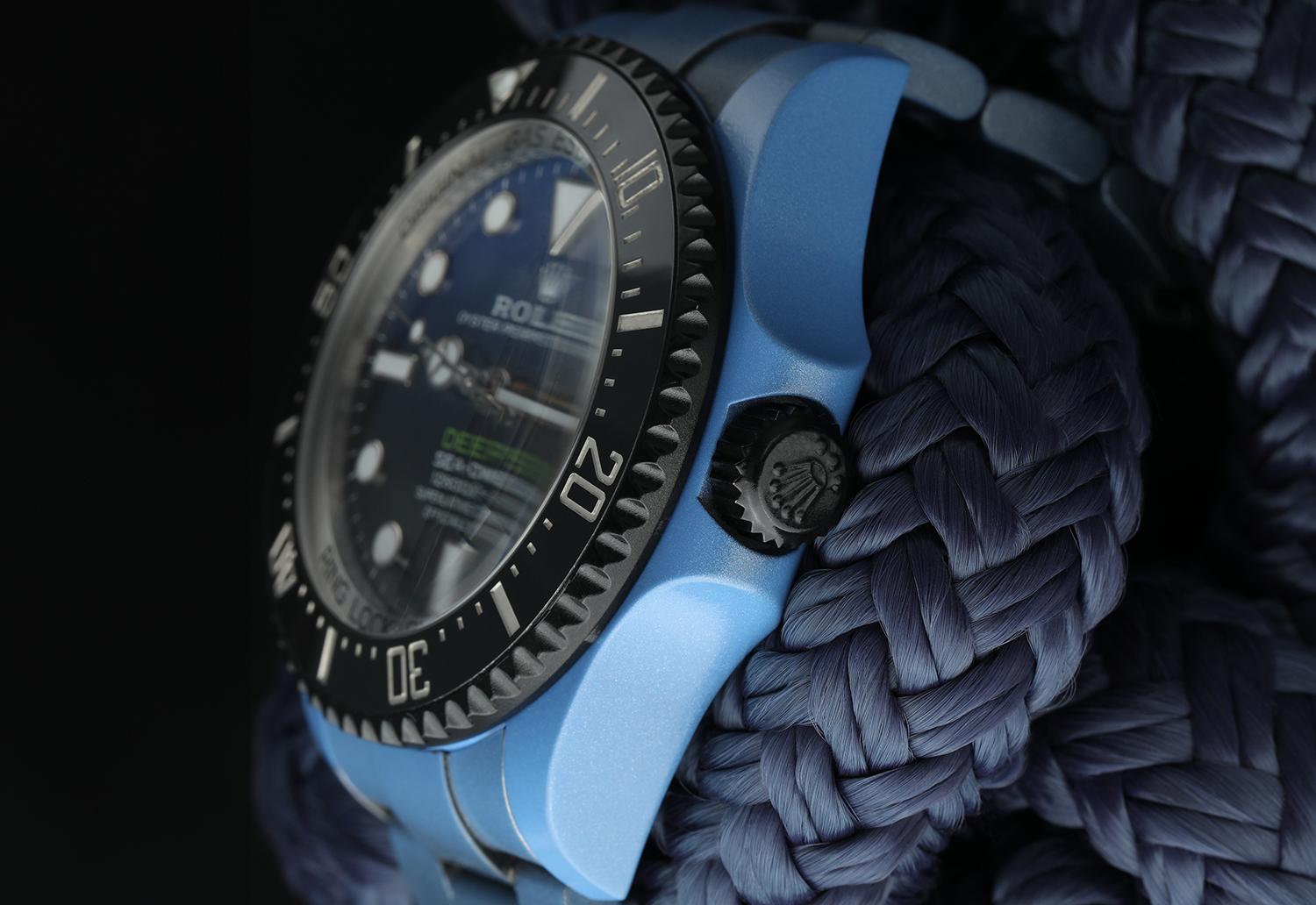 Rolex D-Blue Sea-Dweller Deepsea James Cameron Esfera Cerámica Azul Personalizada 126660 1