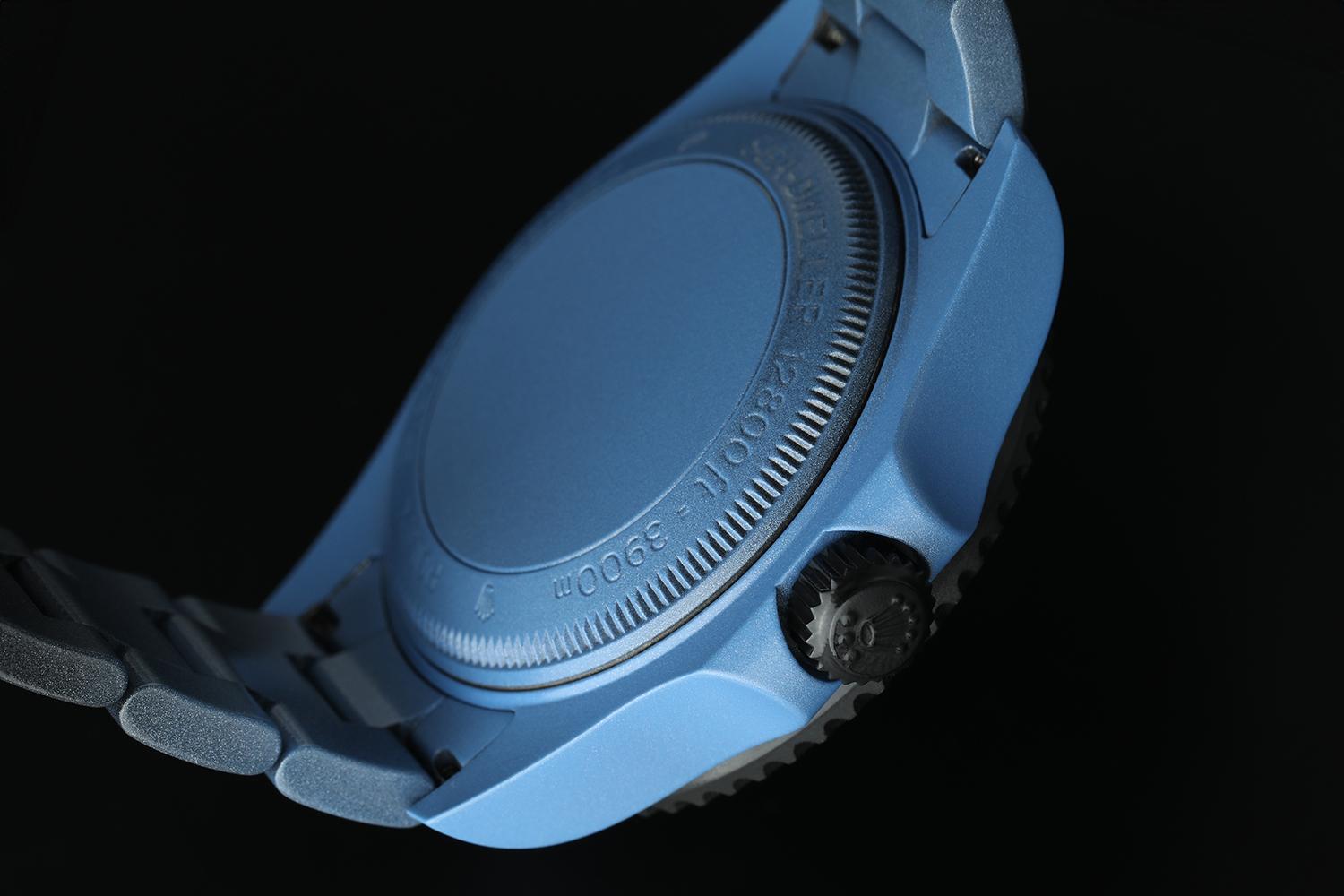 Rolex D-Blue Sea-Dweller Deepsea James Cameron Esfera Cerámica Azul Personalizada 126660 3