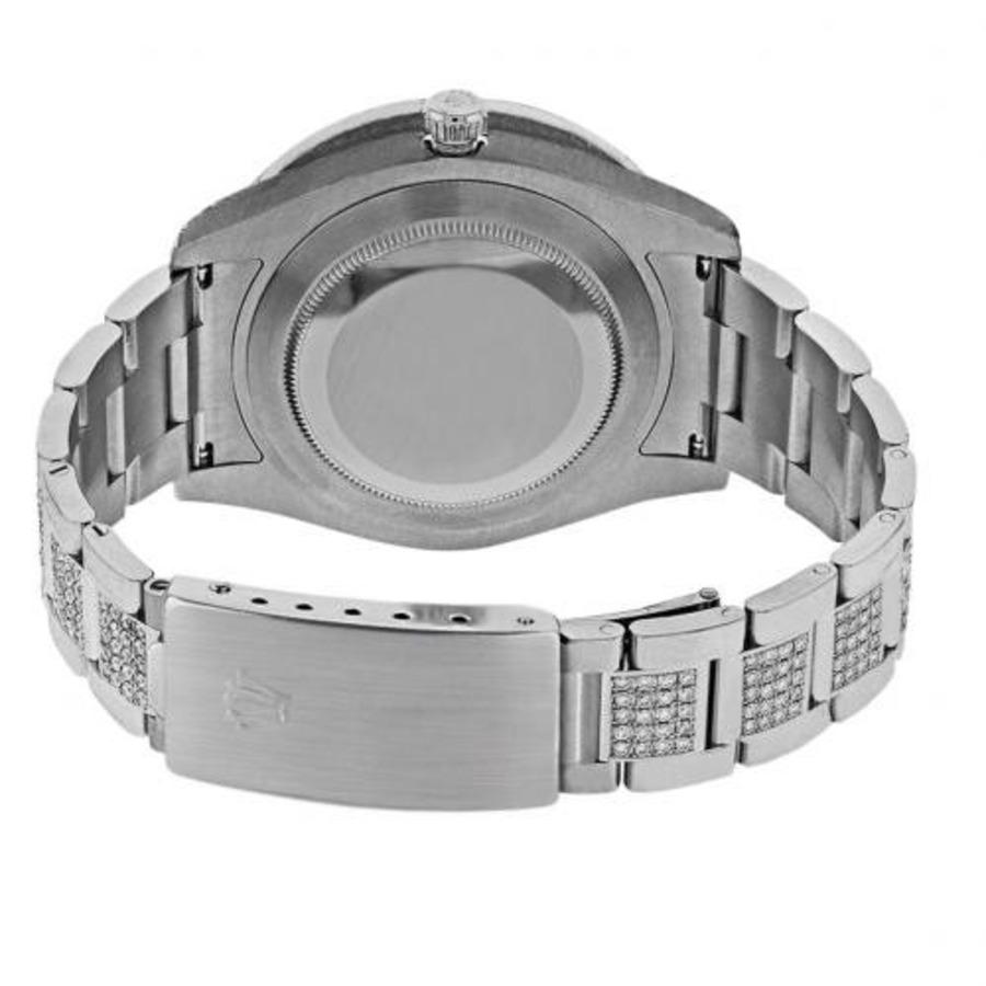 Men's Rolex Dark Grey Datejust Steel Diamond Bezel Lugs & Center Bracelet For Sale