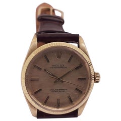 Rolex Date 1005, Gold Dial, Certified and Warranty