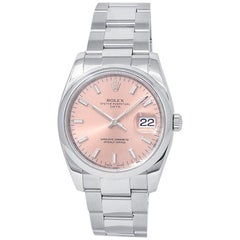 Rolex Date 115200, Salmon Dial, Certified and Warranty