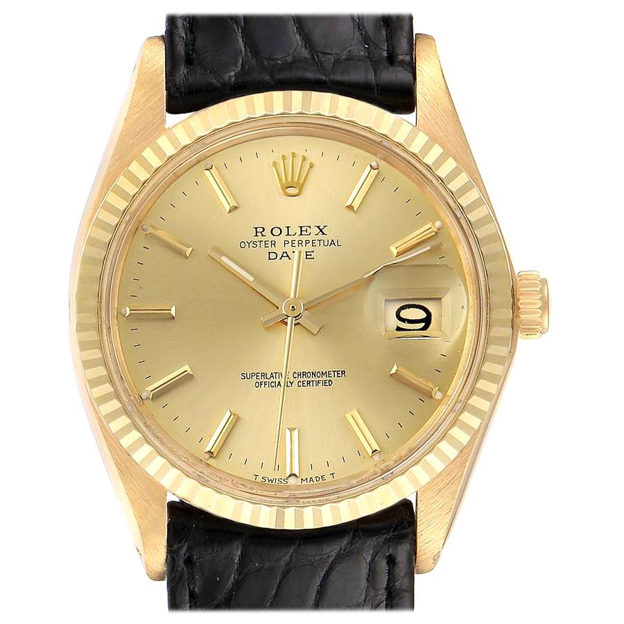 Rolex Date 14 Karat Yellow Gold Automatic Vintage Men’s Watch 1503