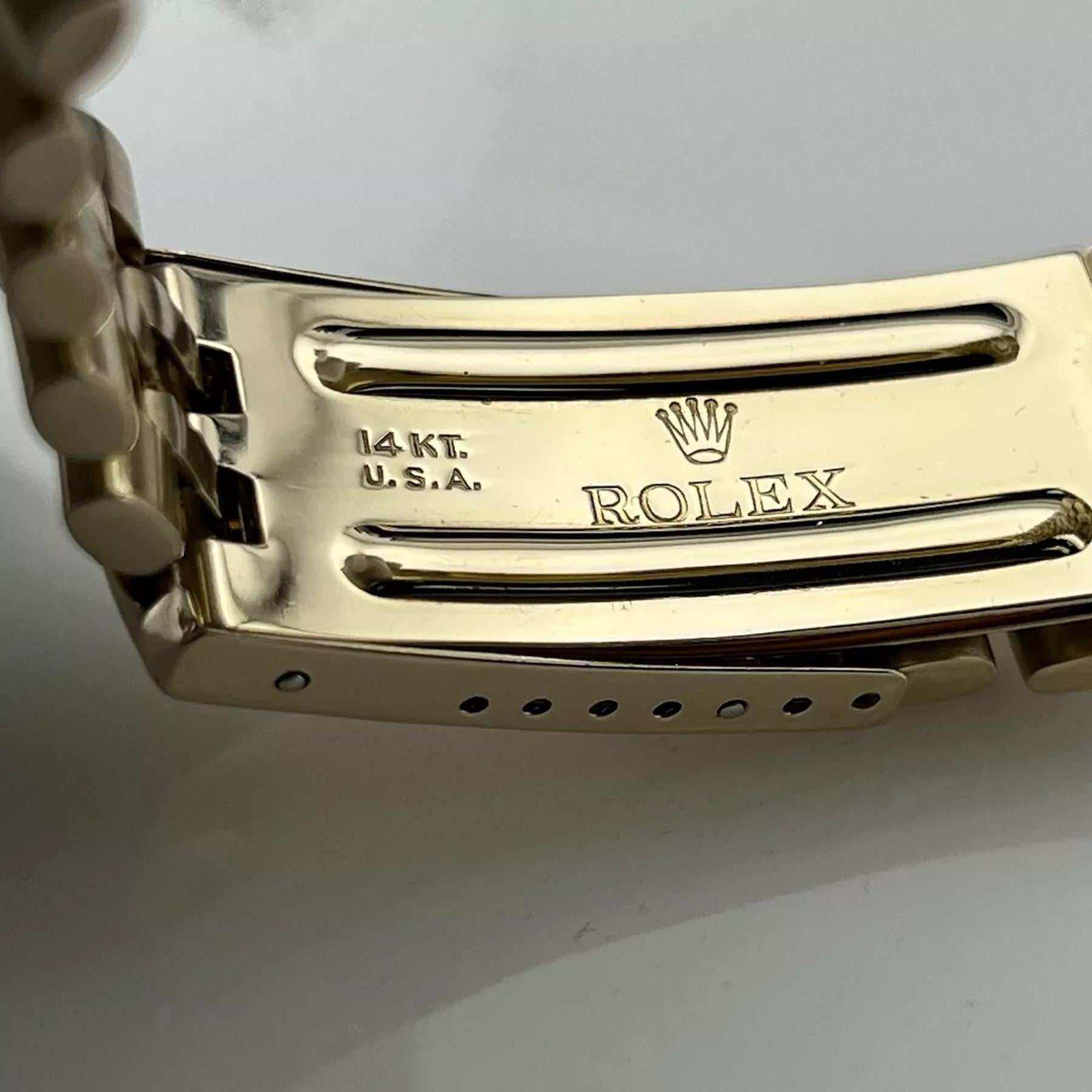 Rolex Date 14K Yellow Gold 1503 34mm Champagne Dial Jubilee Band 3
