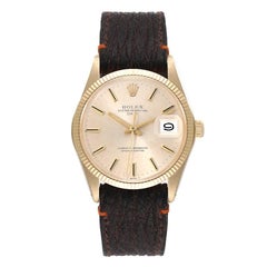 Rolex Date 14K Yellow Gold Automatic Vintage Mens Watch 1503 Box Papers