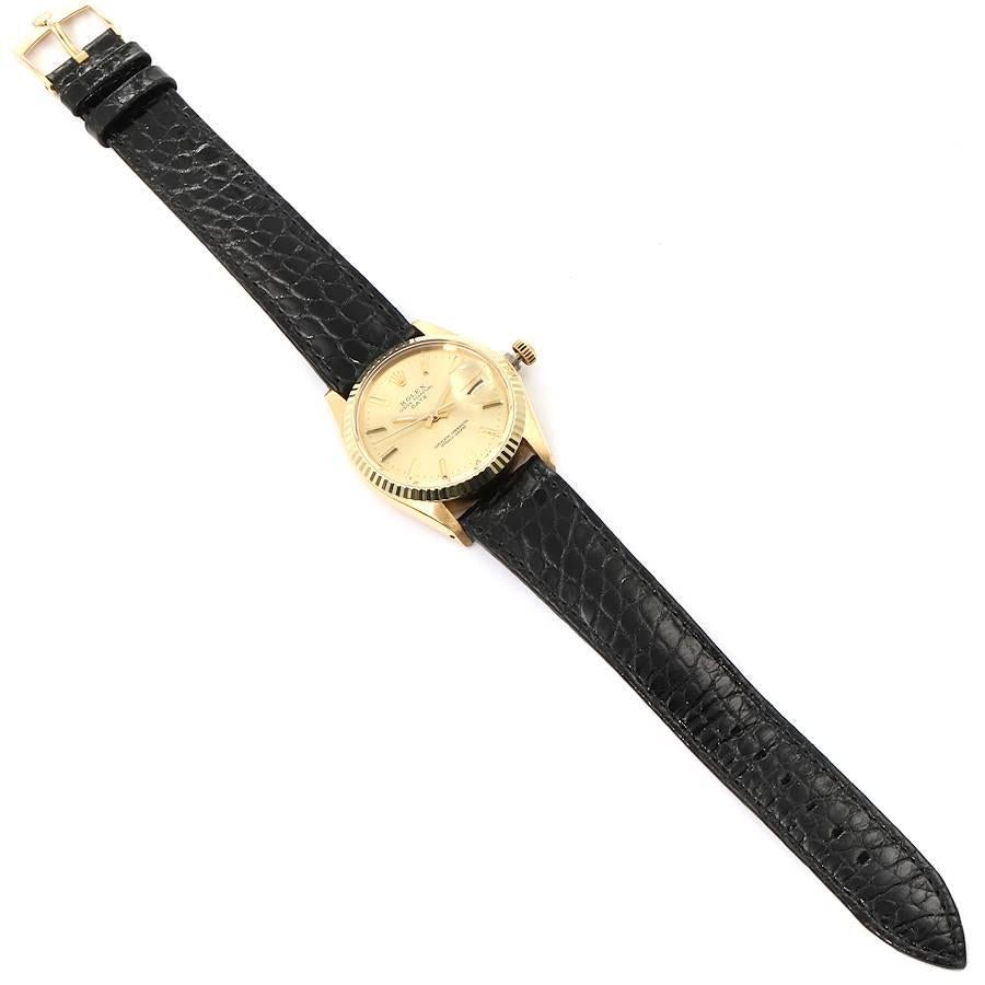 Rolex Date 14 Karat Yellow Gold Automatic Vintage Men’s Watch 1503 7