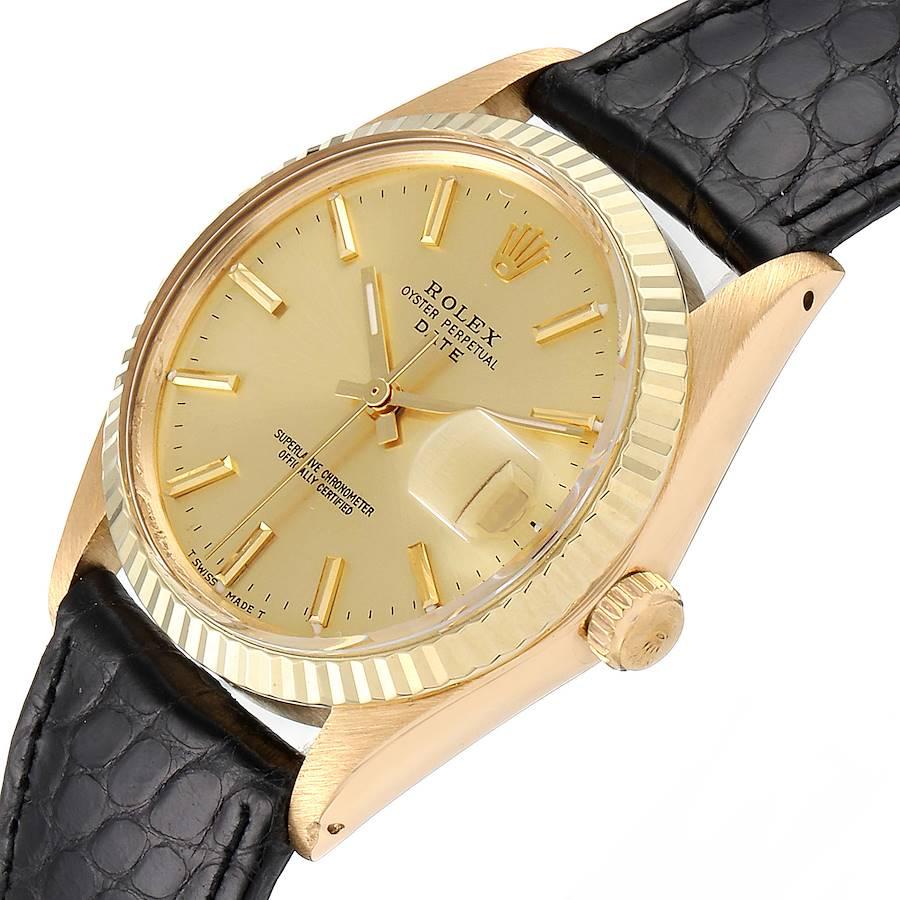 Rolex Date 14 Karat Yellow Gold Automatic Vintage Men’s Watch 1503 1