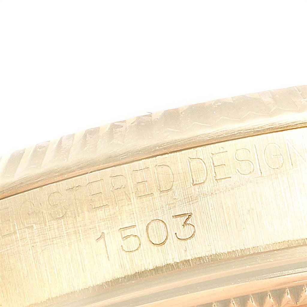 Rolex Date 14 Karat Yellow Gold Automatic Vintage Men's Watch 1503 For Sale 3