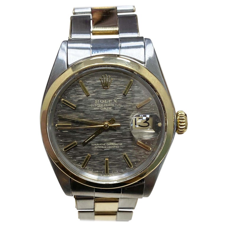 Rolex Date 1500 14 Karat Yellow Gold Stainless Steel For Sale at 1stdibs Rolex Date 1500 14 Karat Yellow Gold Stainless Steel For Sale at 1stdibs
