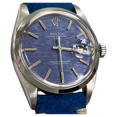 Rolex Date 1500 Blue Mosaic Dial 34mm Stainless Steel