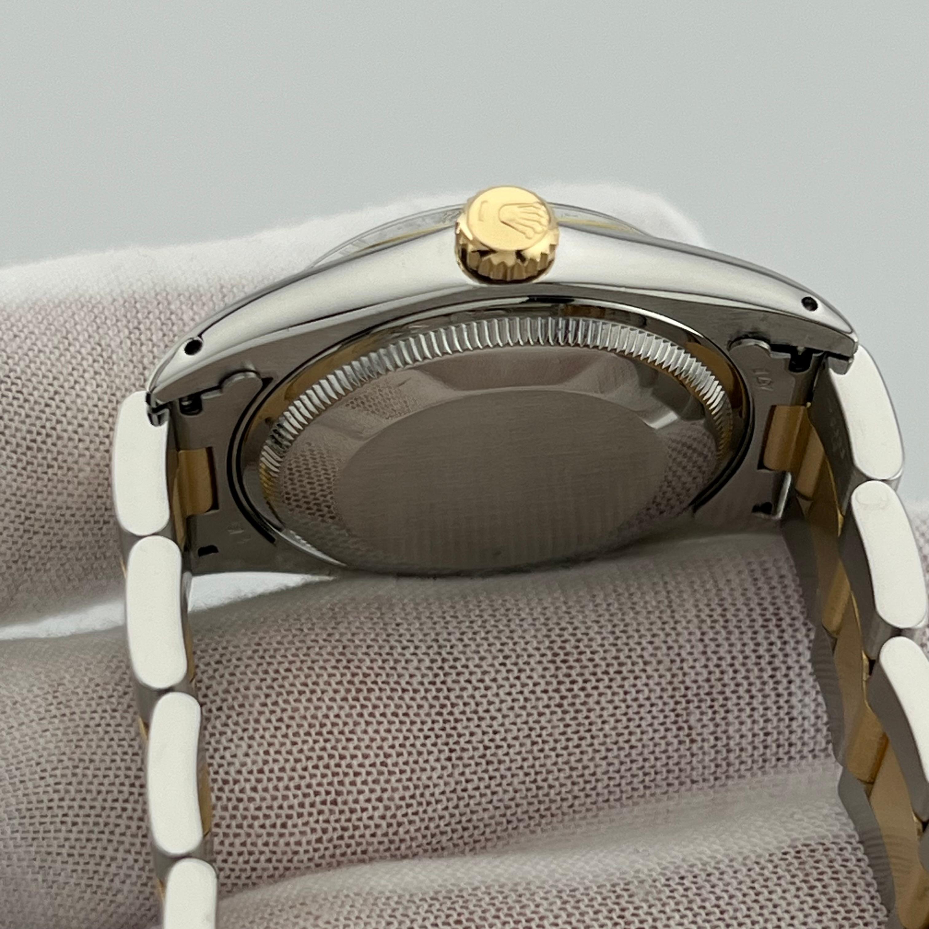 Rolex Date 1500 Braunes Zifferblatt 18K Gelbgold Edelstahl 34mm 3
