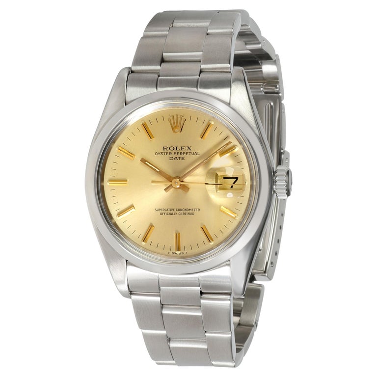 Rolex Date 1500 Men's Watch in Stainless Steel at 1stDibs