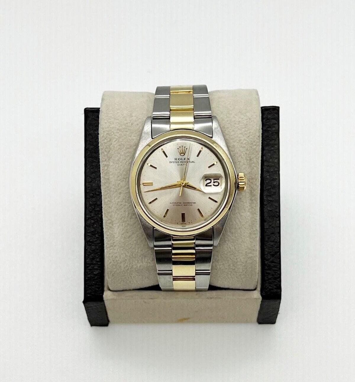 Rolex Date 1500 Vintage 1964 14K Gelbgold Edelstahl 1