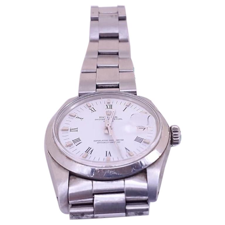 Rolex Date 1500, White Dial, Certified and Warranty