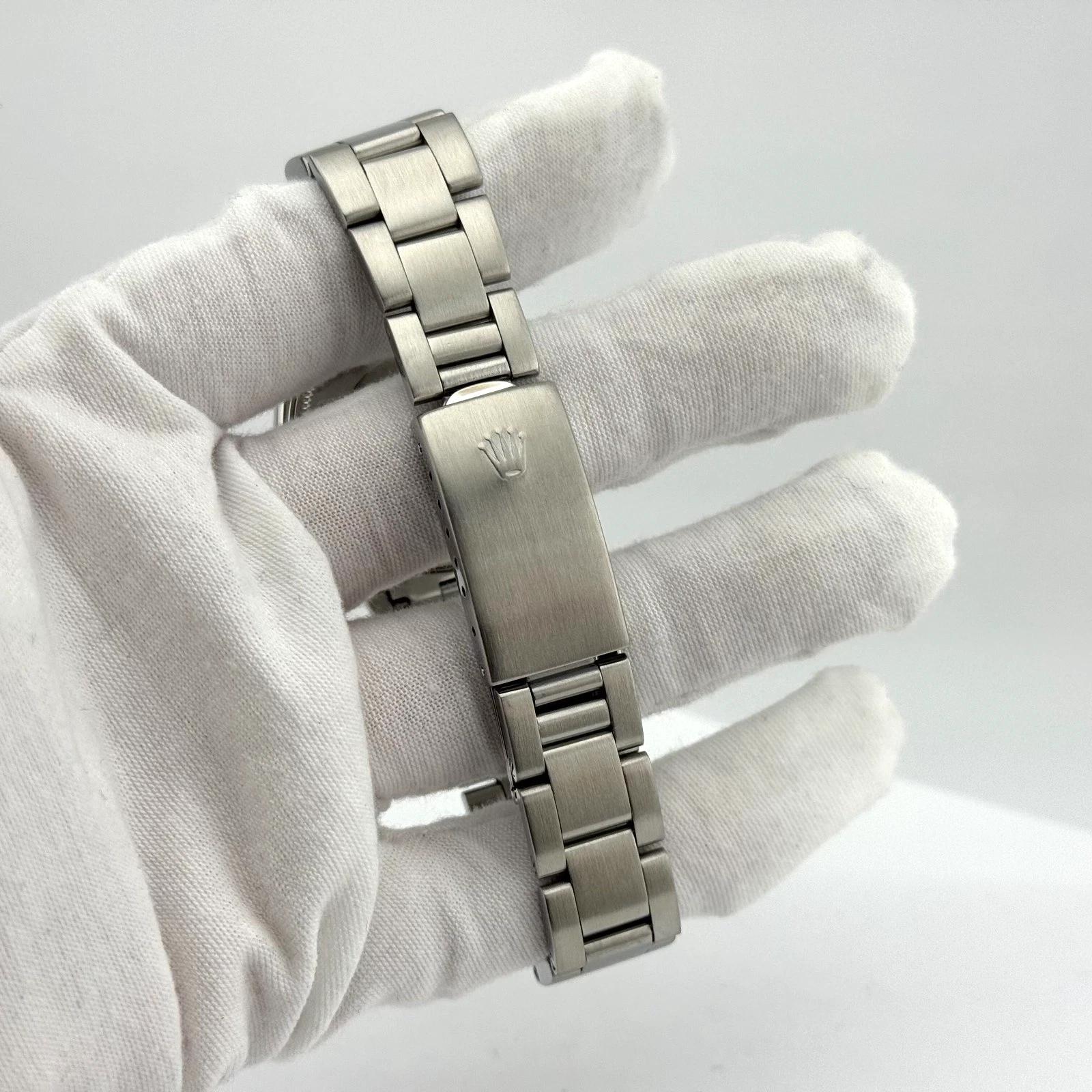 Rolex Date 15000 34mm Stainless Steel Silver Dial Service Card For Sale 9