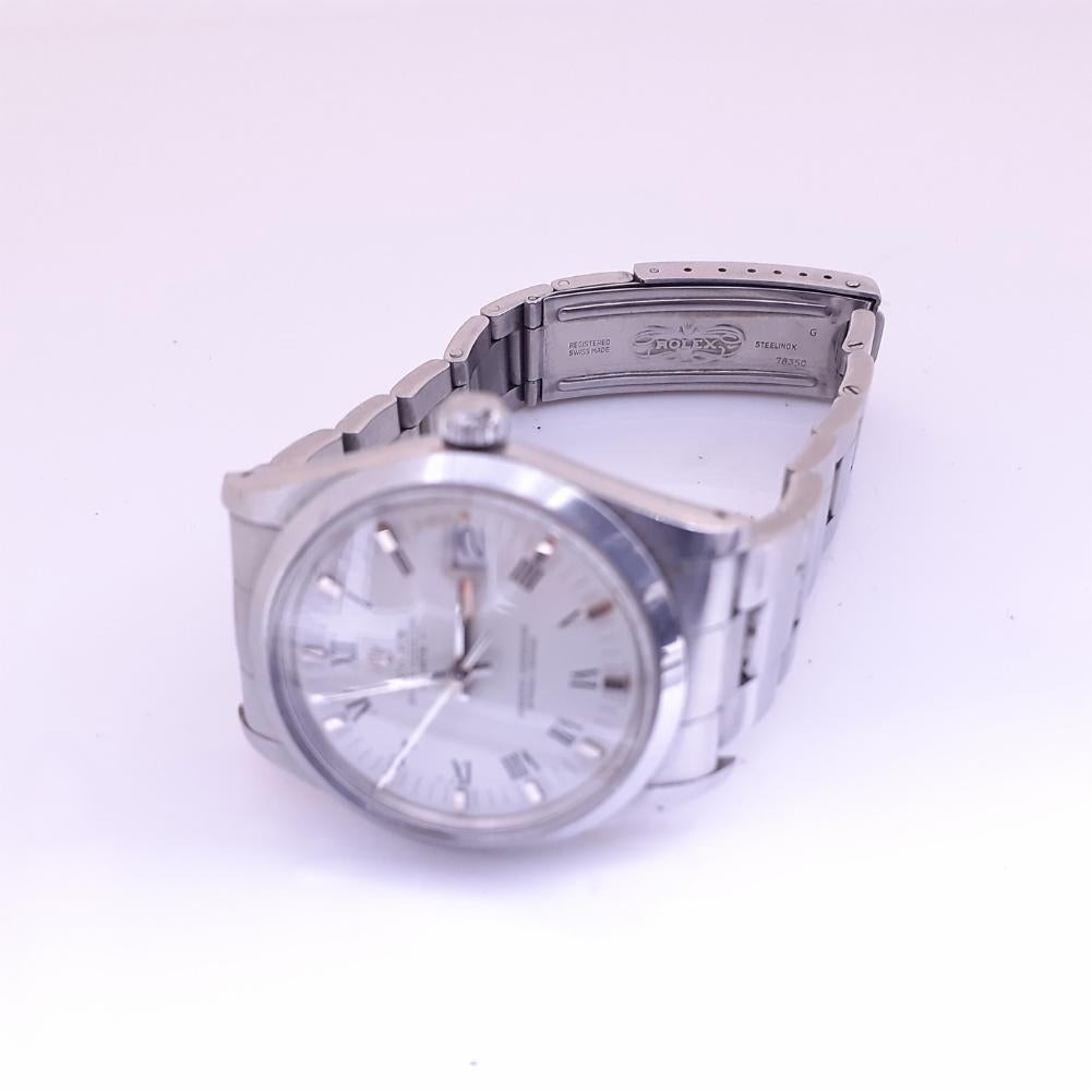 Contemporary Rolex Date 15000, White Dial, Certified and Warranty