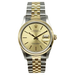 Rolex Date 15003 Champagne Dial 18K Yellow Gold Stainless Steel