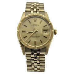 Rolex Date 1501 34mm Cadran Champagne Or jaune 14k