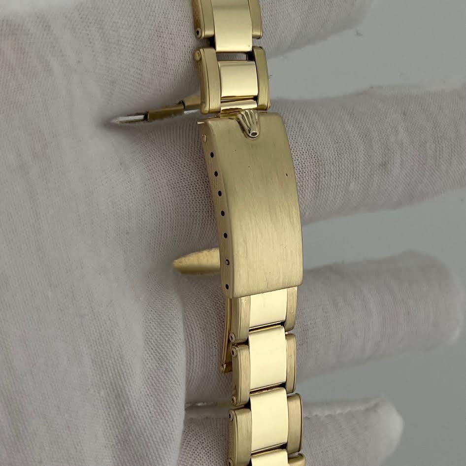 Rolex Date 1503 34mm Champán Oro Clavija Esfera 14k Oro Amarillo Caja en venta 3