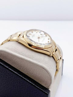 Rolex Date 1503 Silver Dial 18 Karat Yellow Gold Box Service Paper Collectible