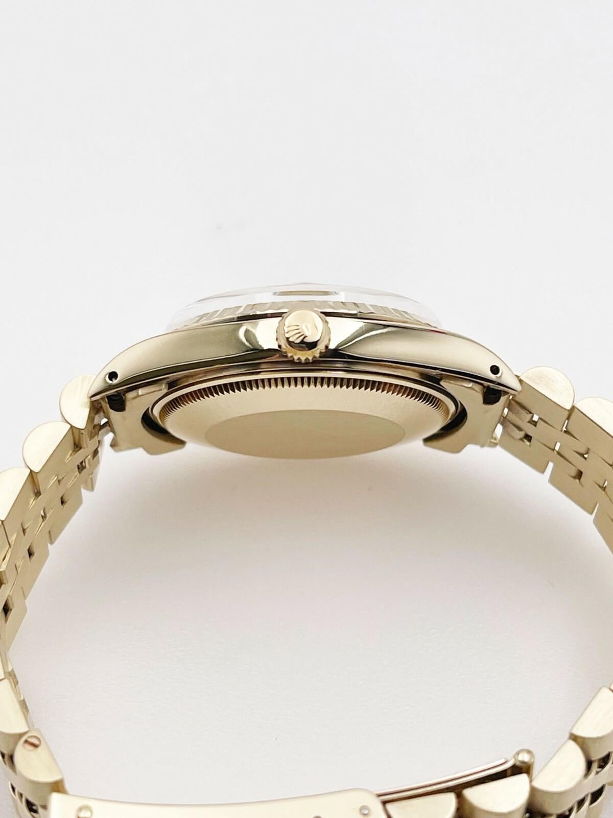 Style Number: 15037

 

Serial: 9410***



Year: 1987

 

Model: Rolex Date

 

Case Material: 14K Yellow Gold

 

Band: 14K Yellow Gold

 

Bezel: 14K Yellow Gold

 

Dial: Champagne

 

Face: Acrylic

 

Case Size: 34mm

 

Includes: 

-Rolex