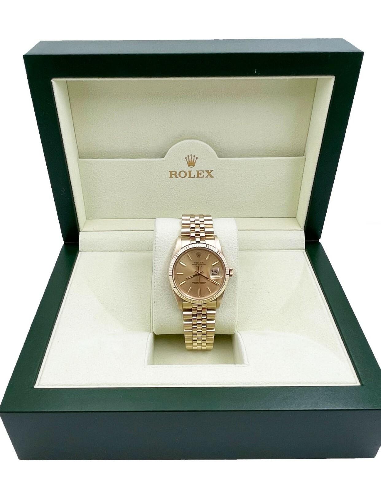 Rolex Date 15037 14K Yellow Gold RARE COLLECTIBLE For Sale 1