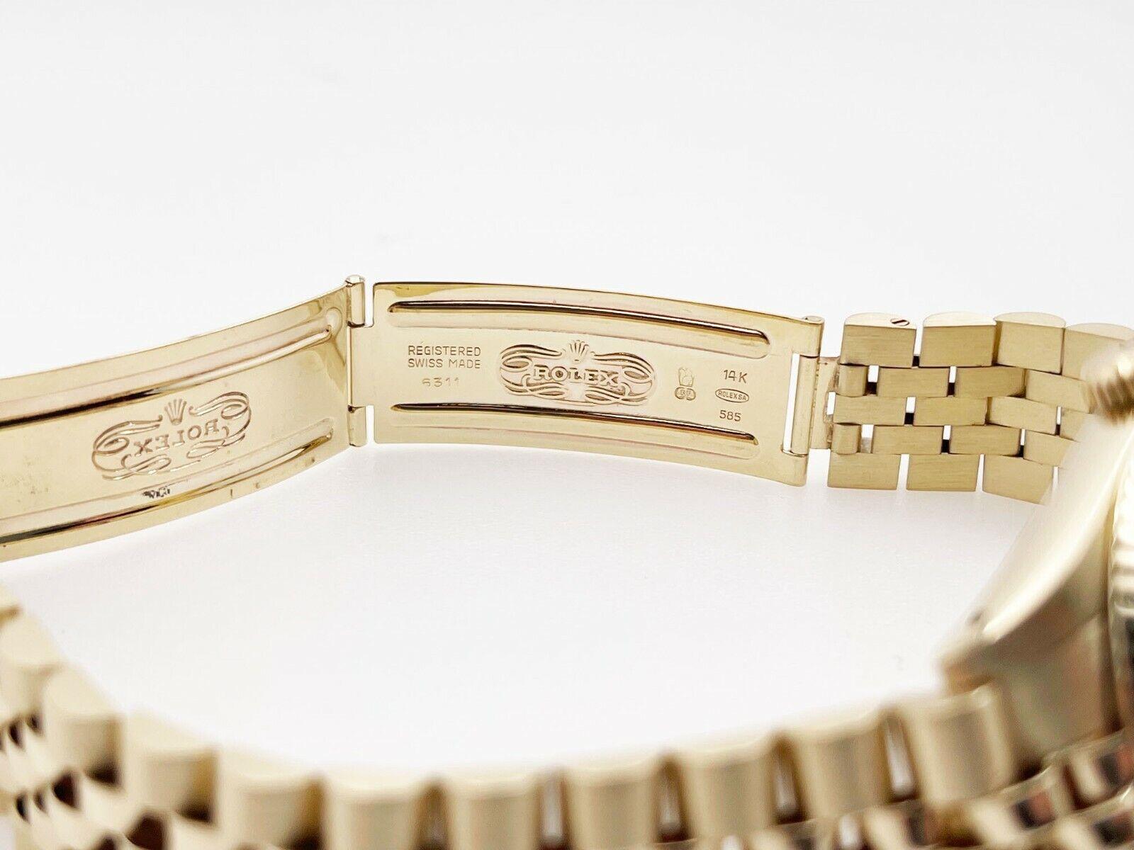 Rolex Date 15037 14K Yellow Gold RARE COLLECTIBLE For Sale 4