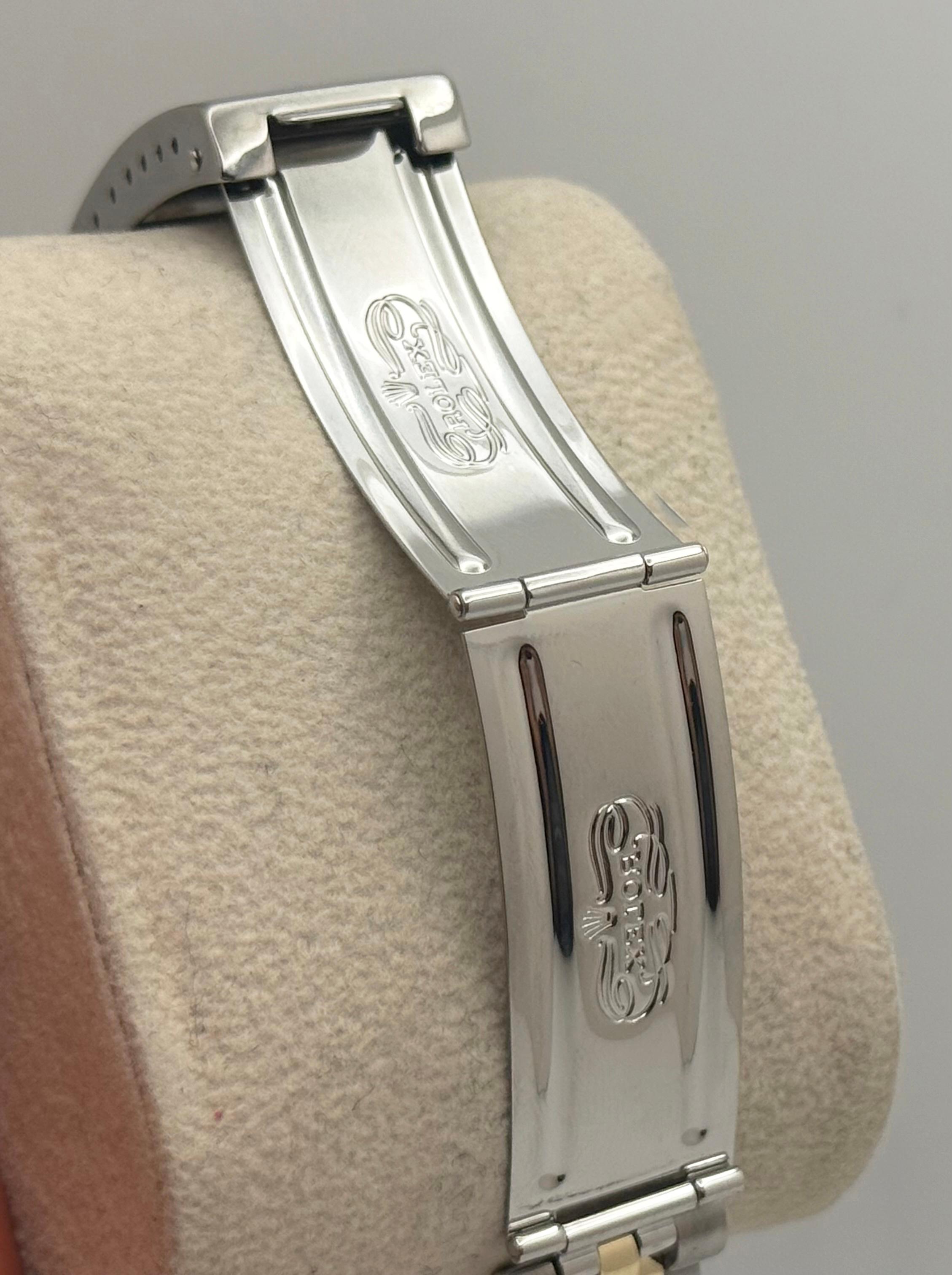 Rolex Date 1505 Champagne Dial 14k Yellow Gold Steel 34mm Service Card For Sale 4