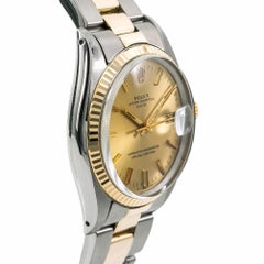 Rolex Date 1505 Men's Automatic Watch Champagne Dial 14 Karat Two-Tone