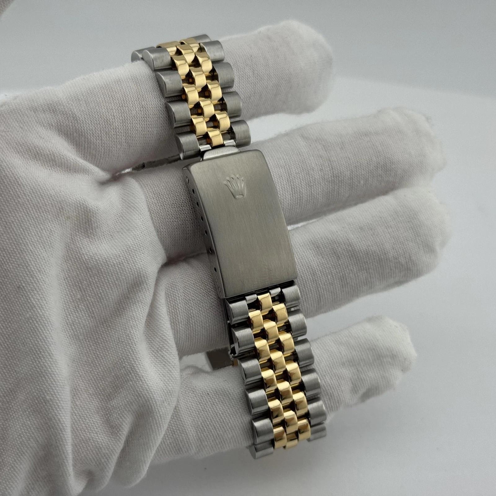 Rolex Date 15053 34mm Champagne Dial 18K Yellow Gold Steel Box & Copy Of Papers en vente 2