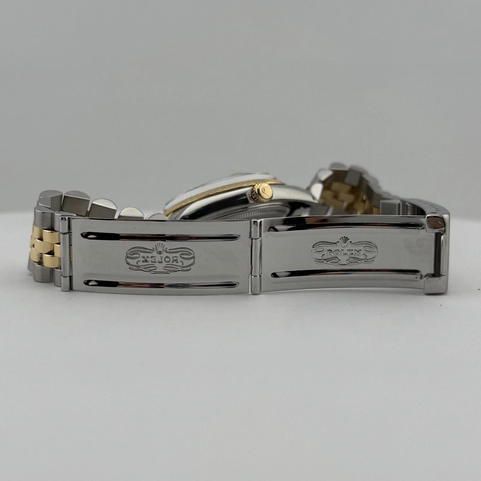 Rolex Date 15053 34mm Champagne Dial 18K Yellow Gold Steel Box & Copy Of Papers en vente 3