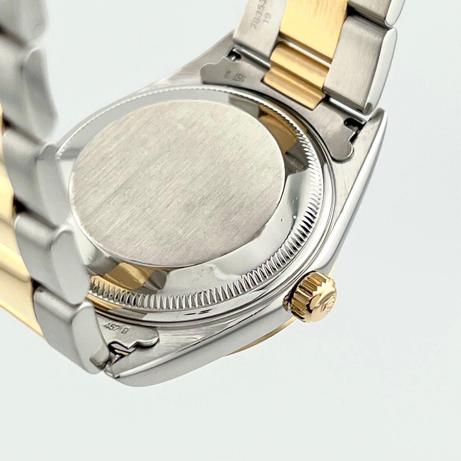 Rolex Date 15203 34mm Champagner-Zifferblatt 18K Gelbgold Edelstahl 5