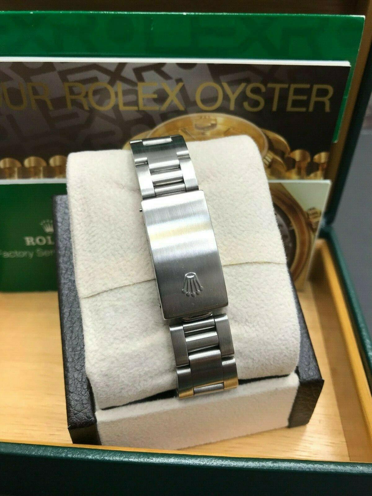 Rolex Date 15210 Stainless Steel Turned Engine Bezel Gray Dial Box and Booklets 8